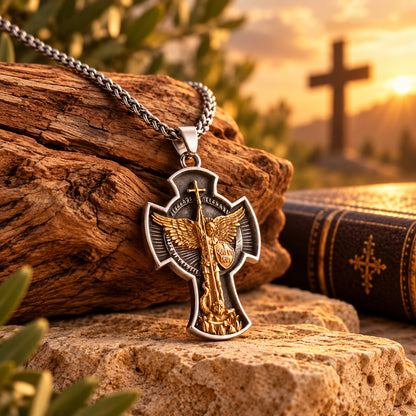 St. Michael Cross Pendant Necklace