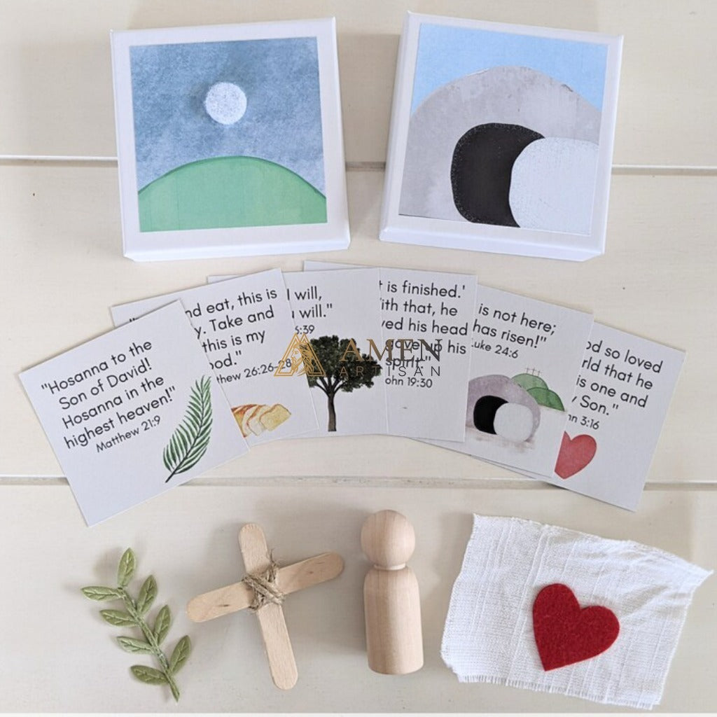 Handcrafted Easter Holy Week Box Gift Set Amen Artisan