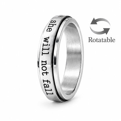 God Is Within Her – Psalm 46:5 Scripture Spinner Ring for Men & Women