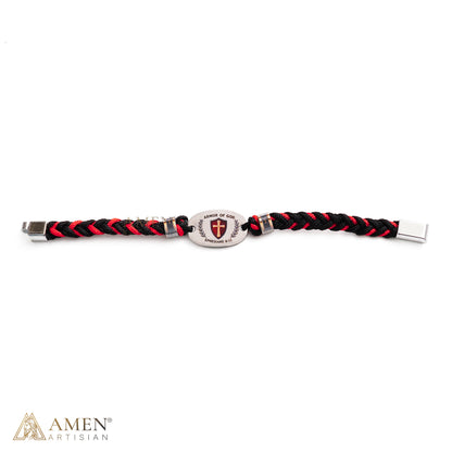 Hand-Braided Scripture Cross Bracelet