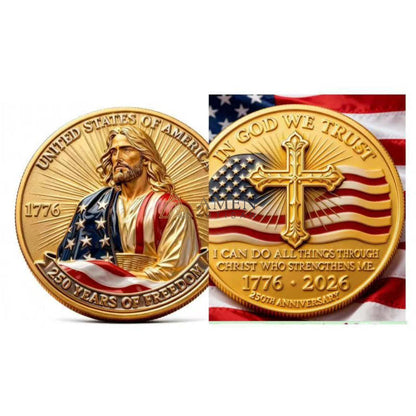 In God We Trust 250th Anniversary Commemorative Coin Amen Artisan