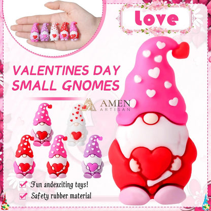 Valentine's Day Mini Gnome Heart Ornaments Amen Artisan