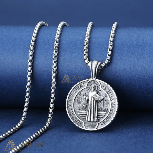 St. Benedict Medal Necklace | Amen Artisian