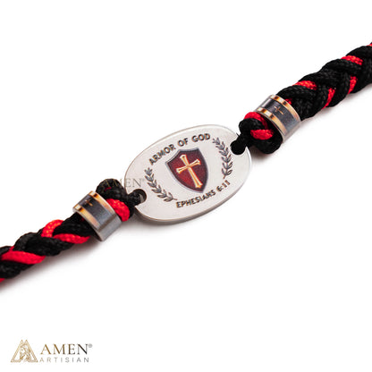 Hand-Braided Scripture Cross Bracelet
