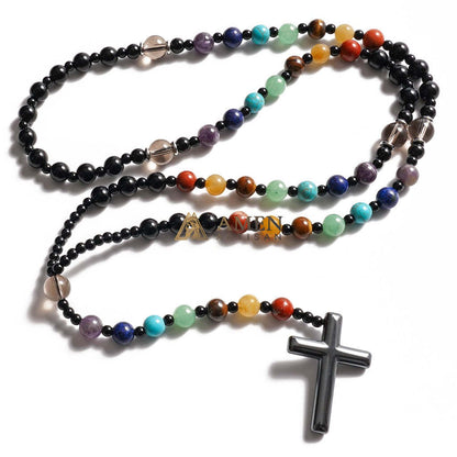 Multicolor Cross Rosary Amen Artisan