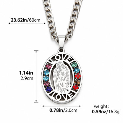Our Lady of Guadalupe Medal Necklace