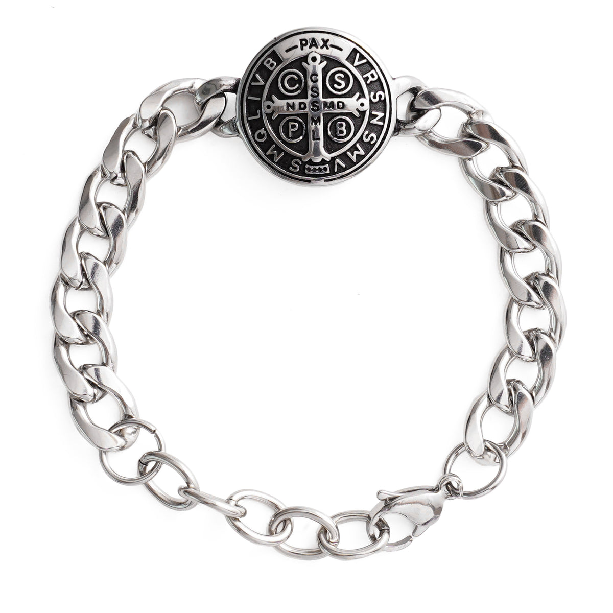 【DEAL TODAY】St. Benedict Medal Curb Chain Bracelet