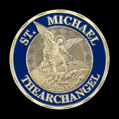 St Michael Challenge Coin – Defenders of the Force Commemorative Medal - Amen Artisan