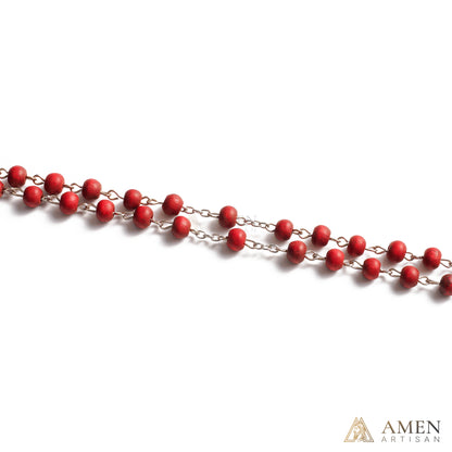 Aromatic Papal Wood Rosary — Scented Wooden Catholic Prayer Beads