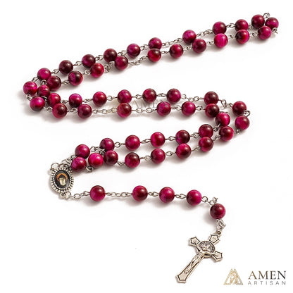 【Deal Today】Red Tiger Eye Rosary — Strength, Courage & Spiritual Grounding