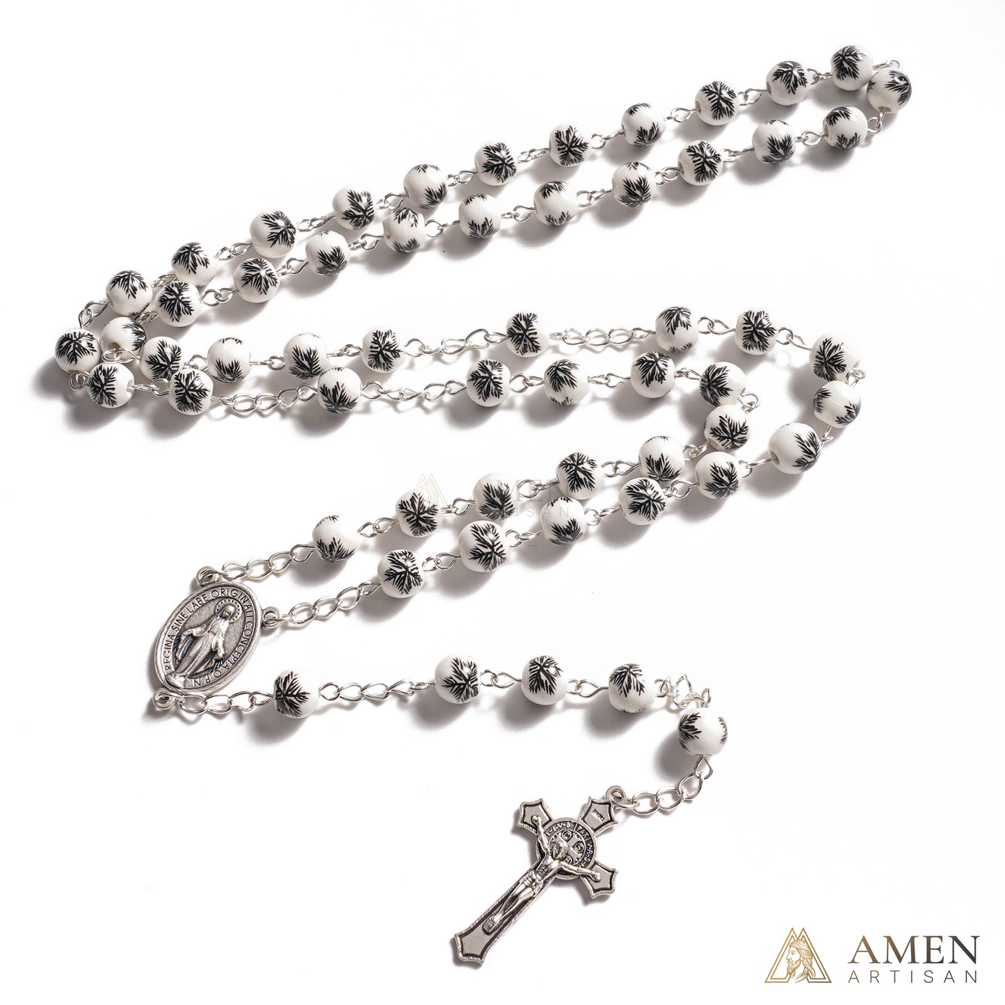 Pine Needles Ceramic Rosary