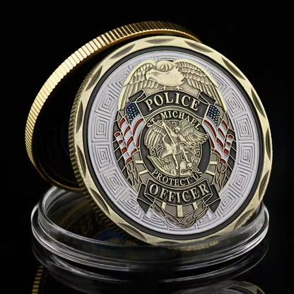 St Michael Challenge Coin - Patron Saint of Law  Enforcement - Amen Artisan