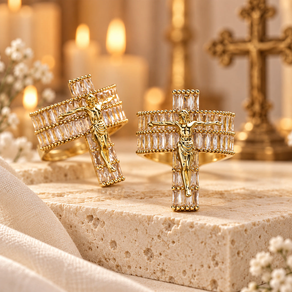 Radiant Crucifix Ring — Let Your Faith Shine