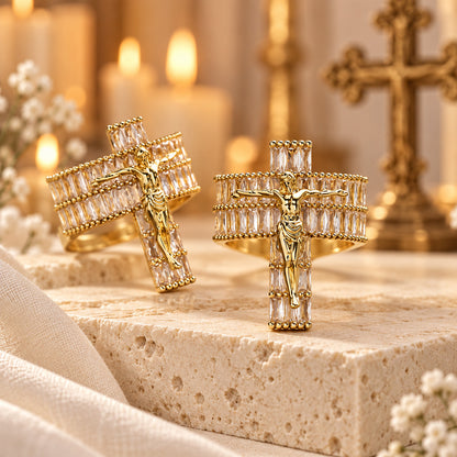 Radiant Crucifix Ring — Let Your Faith Shine