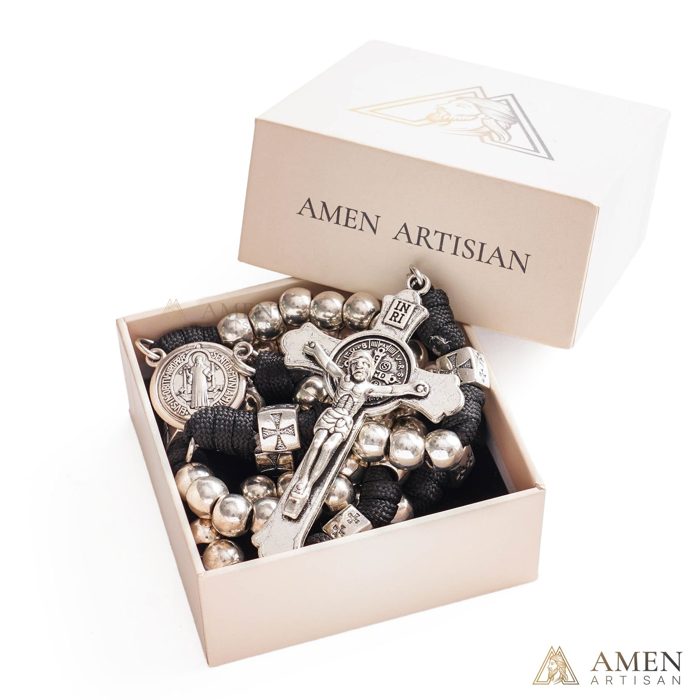【Limited-Time 50% Off】Heavy Brass Saint Benedict Rosary – Built for Strength & Weight (~5oz)