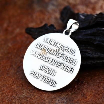Saint Michael the Archangel Pendant Necklace Amen Artisan