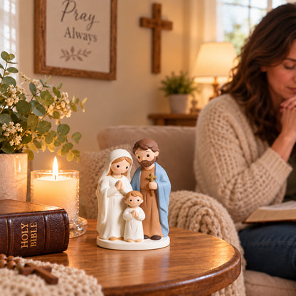 Little Holy Family Prayer Figurine — A Reminder to Pray for Those You Love | Amen Artisian