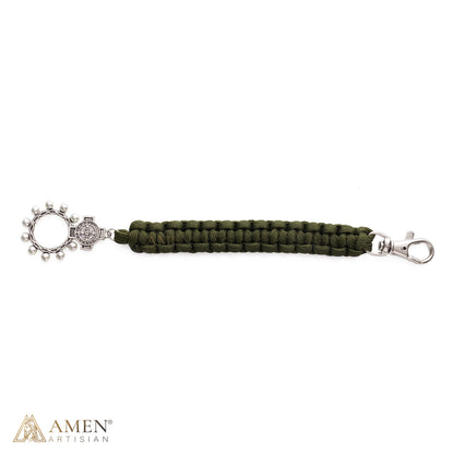 St. Benedict Paracord Rosary Keychain | Amen Artisian