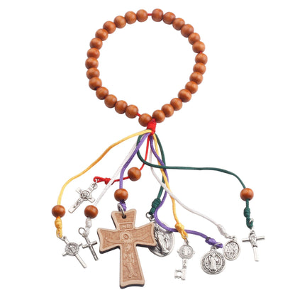 Handwoven Beaded Cord with Charms | Personalized Faith Jewelry, Wearable Blessing Amen Artisan