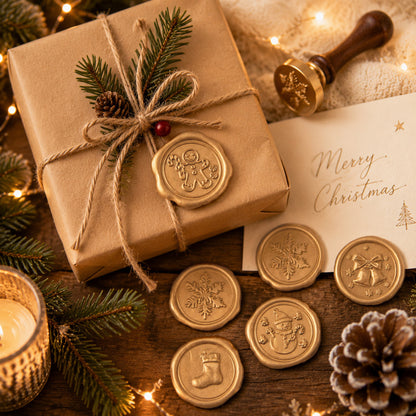 Christmas Gingerbread Wax Seal Stickers