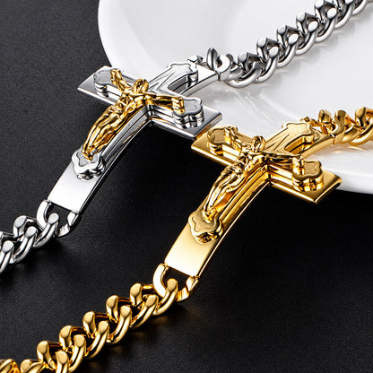 316 Stainless Steel Crucifix Bracelet