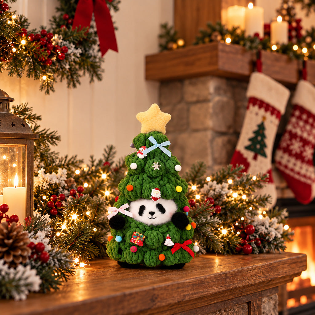 Panda Christmas Tree Plush Decoration