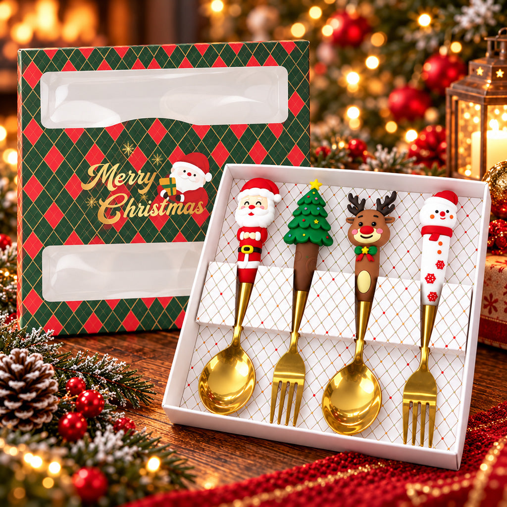 4-Piece Christmas Cutlery Set