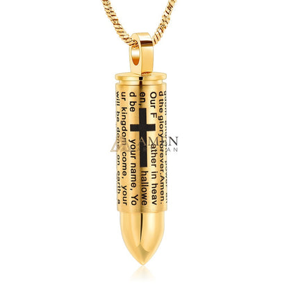 Cross Prayer Urn Pendant Necklace Amen Artisan