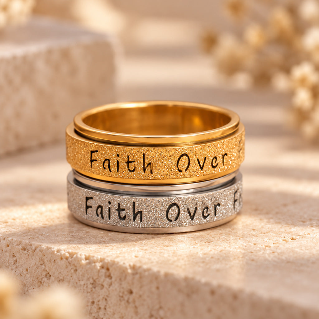 Faith Over Fear Spinner Ring – Turn to Faith, Not Fear
