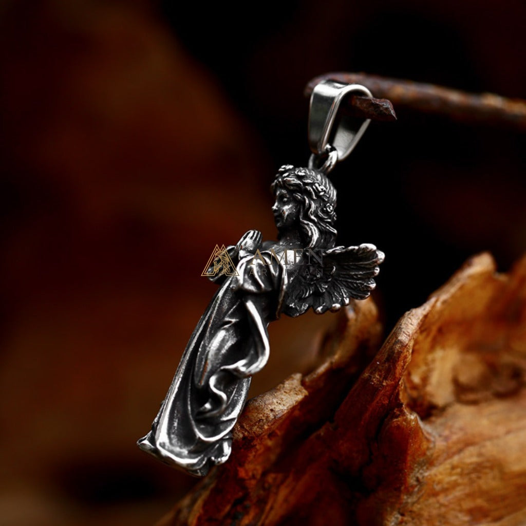 Angel Girl Pendant Necklace Amen Artisan