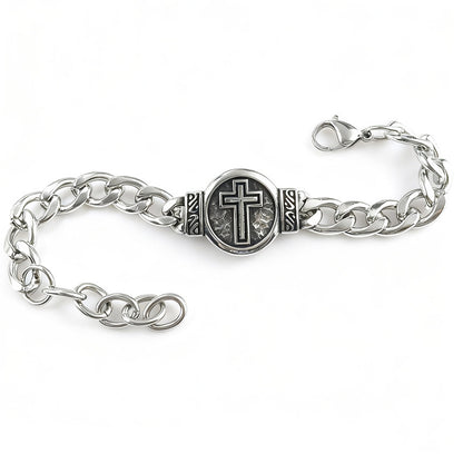 St. Benedict Medal Curb Chain Bracelet