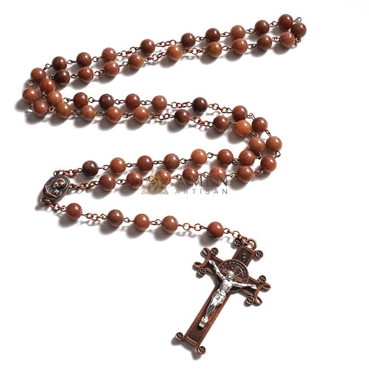 Purple Aventurine Round Bead Rosary Amen Artisan