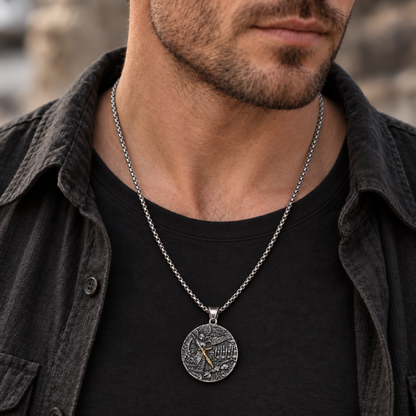 【LIMITED-TIME 50% OFF】St. Michael the Archangel Sword Medallion Necklace