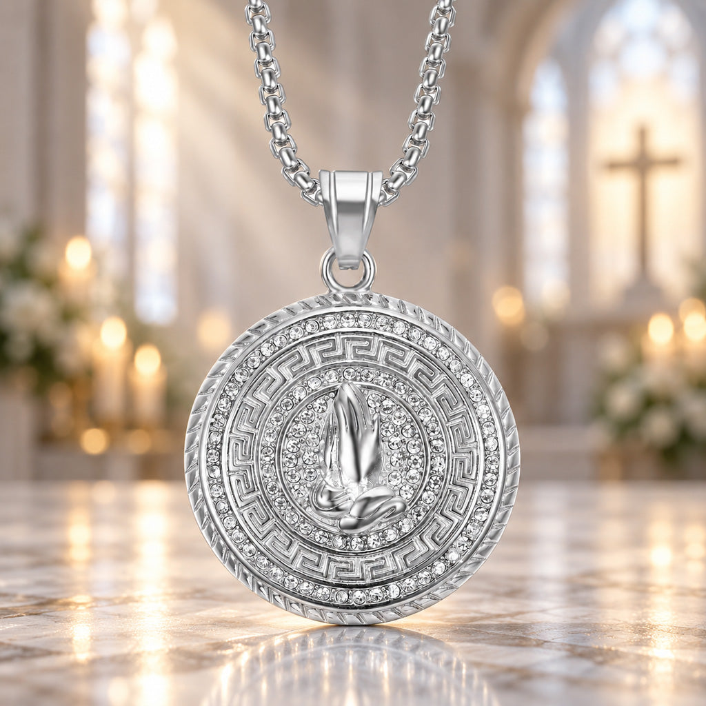 【DEAL TODAY】Praying Hands Pendant Necklace