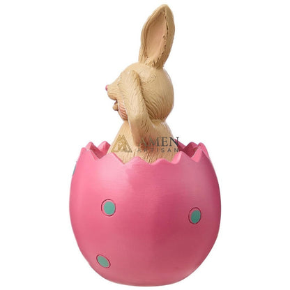 Easter Bunny Egg Statue Amen Artisan