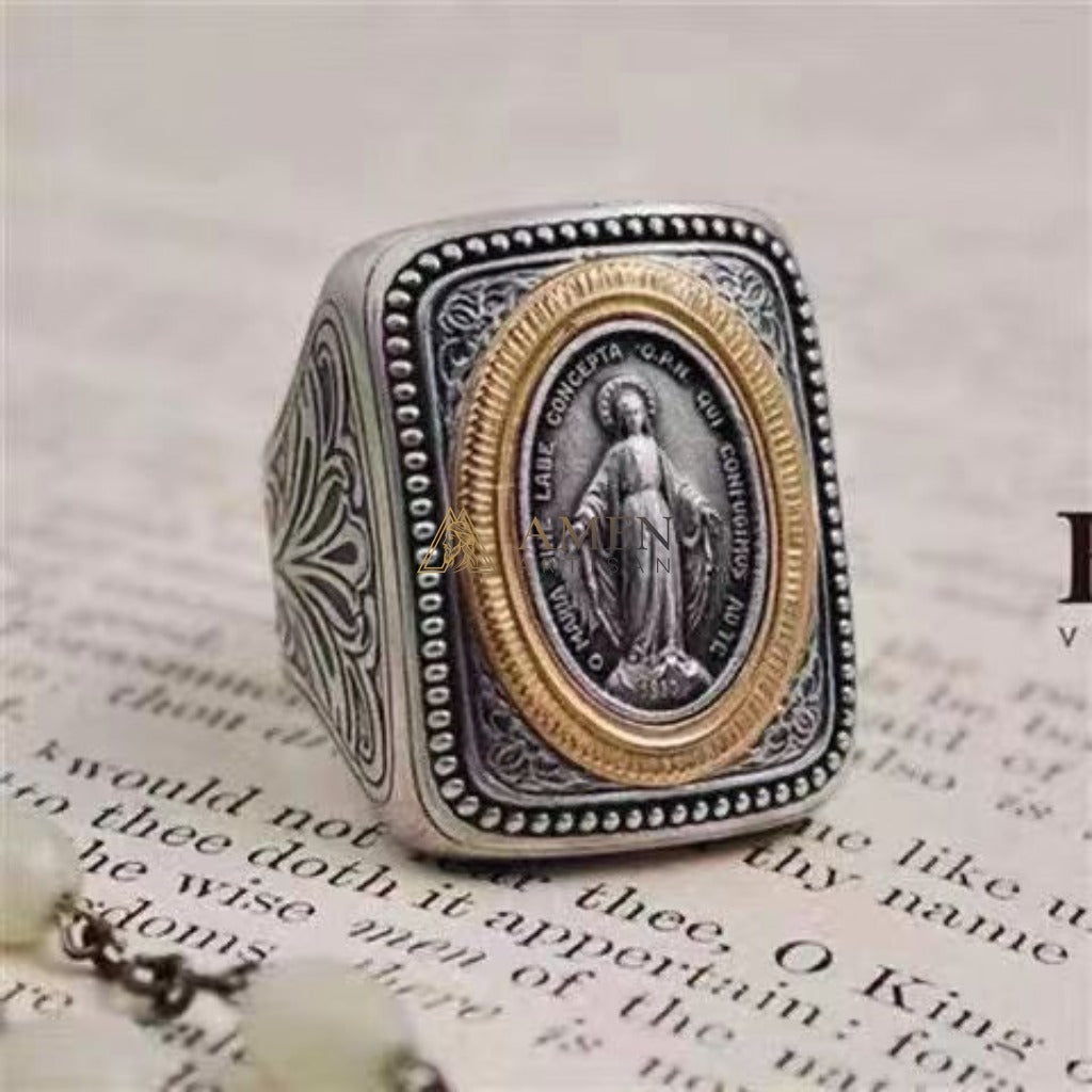 Virgin Mary Ring Amen Artisan