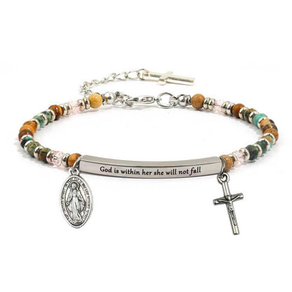 crucifix and Miraculous Medal Bracelet