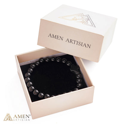 Natural Stone Cross Bracelet
