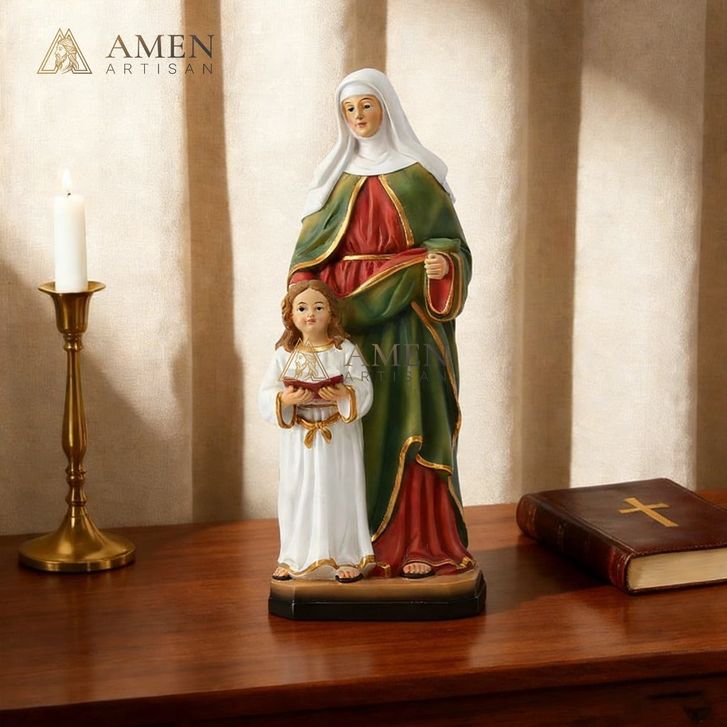 Virgin Mary with Child Statue Amen Artisan