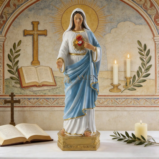 Our Lady of The Sacred Heart Statue Amen Artisan