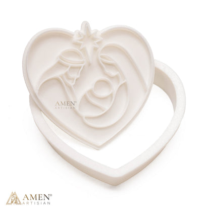 Nativity Heart Cookie Cutter & Embosser Set