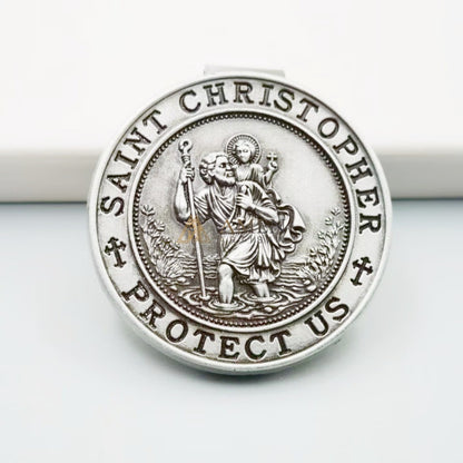 Saint Christopher Protector Car Visor Clip Amen Artisan