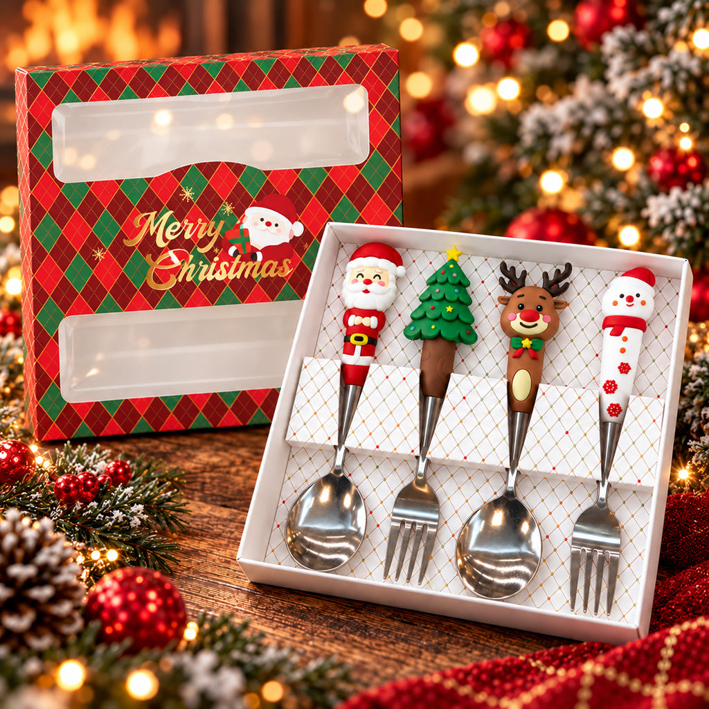4-Piece Christmas Cutlery Set