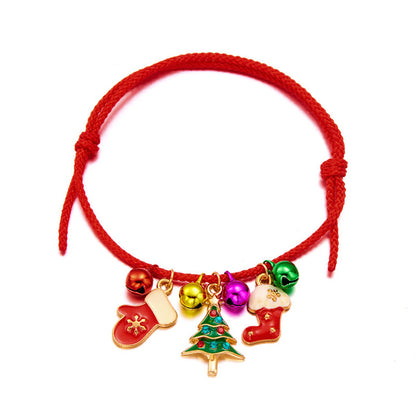 Adjustable Christmas Charm Bracelet