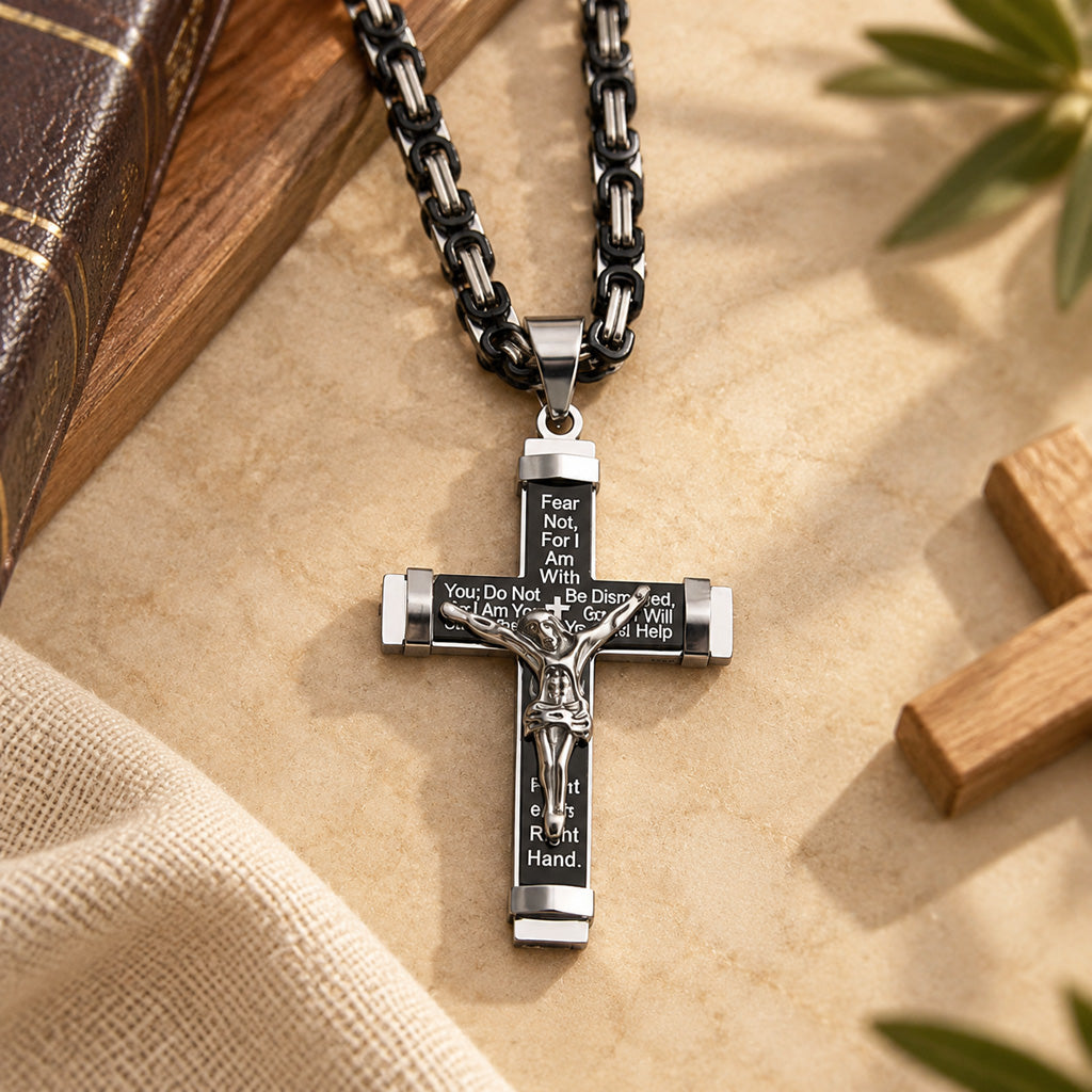 Fear Not Christian Crucifix Necklace | Amen Artisian