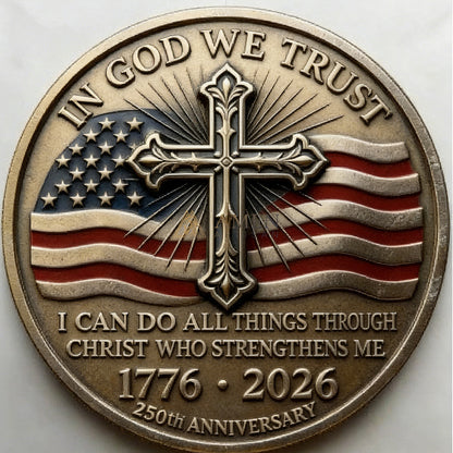 Jesus & Statue of Liberty Commemorative Coin Amen Artisan
