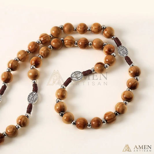 Nature Wood Rosary Amen Artisan