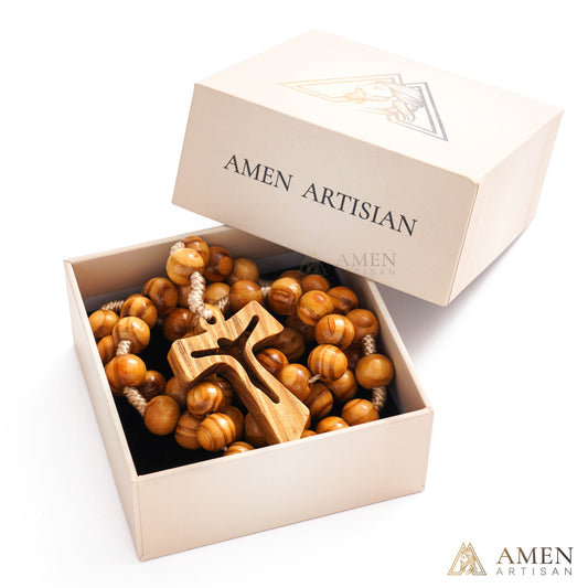 Natural Wooden Rosary Amen Artisan