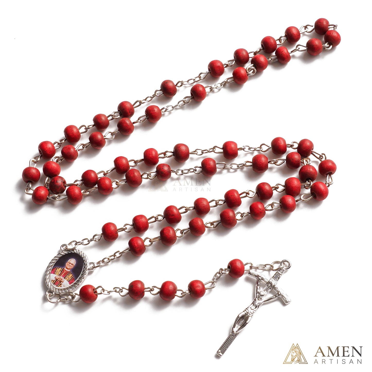 Aromatic Papal Wood Rosary — Scented Wooden Catholic Prayer Beads
