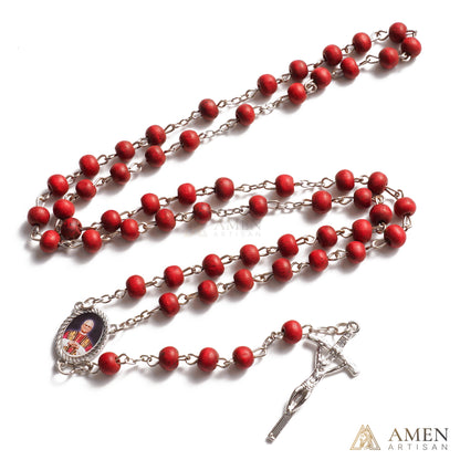 Aromatic Papal Wood Rosary — Scented Wooden Catholic Prayer Beads